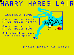 Harry Hare's Lair (1985)(Artic Computing)